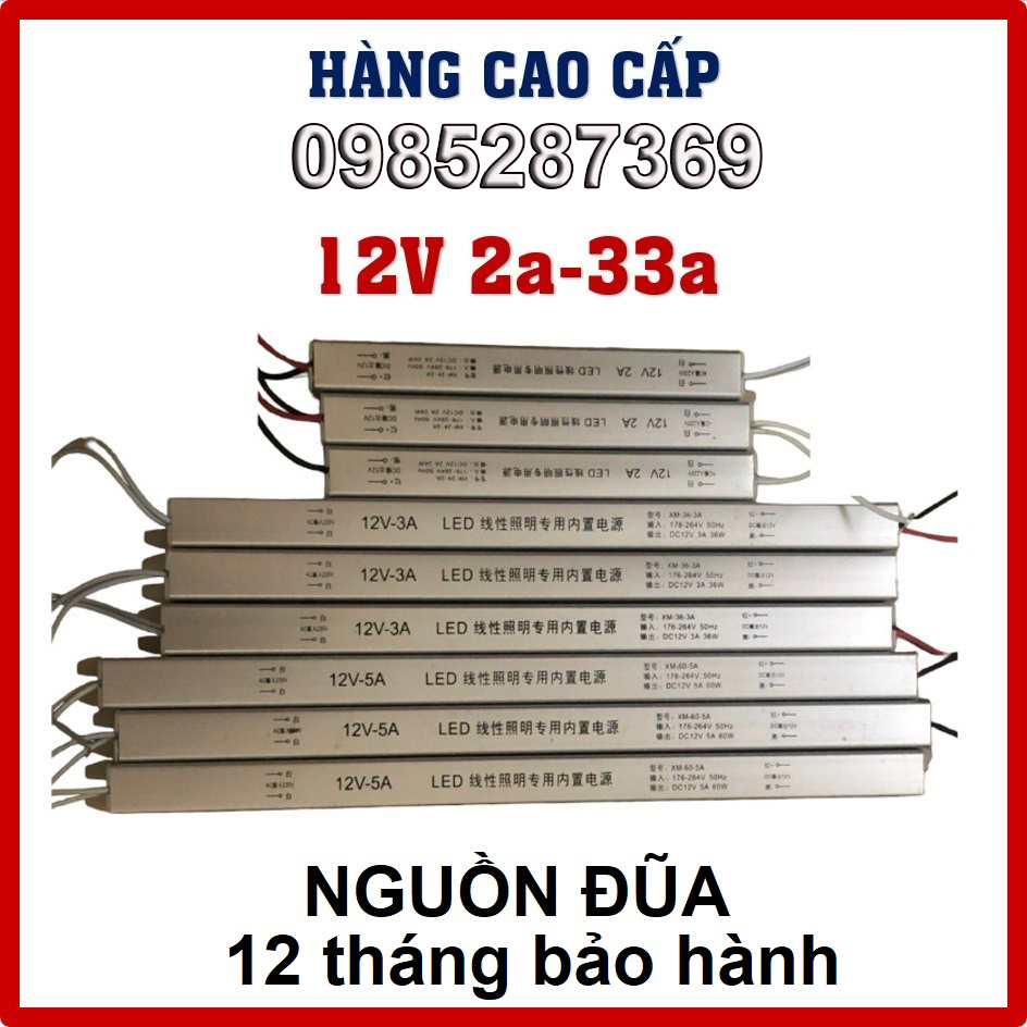 Nguồn led đũa 12V 5A, 12v3a, 12v2a dùng cho led