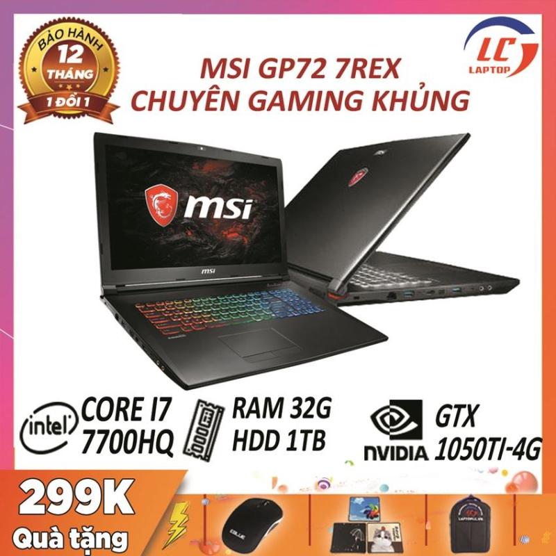 Bảng giá Laptop MSI GP72 7REX core i7-7700HQ - card rời Nvidia GTX 1050Ti- 4G, màn 17.3″ FullHD 120Hz, laptop game Phong Vũ