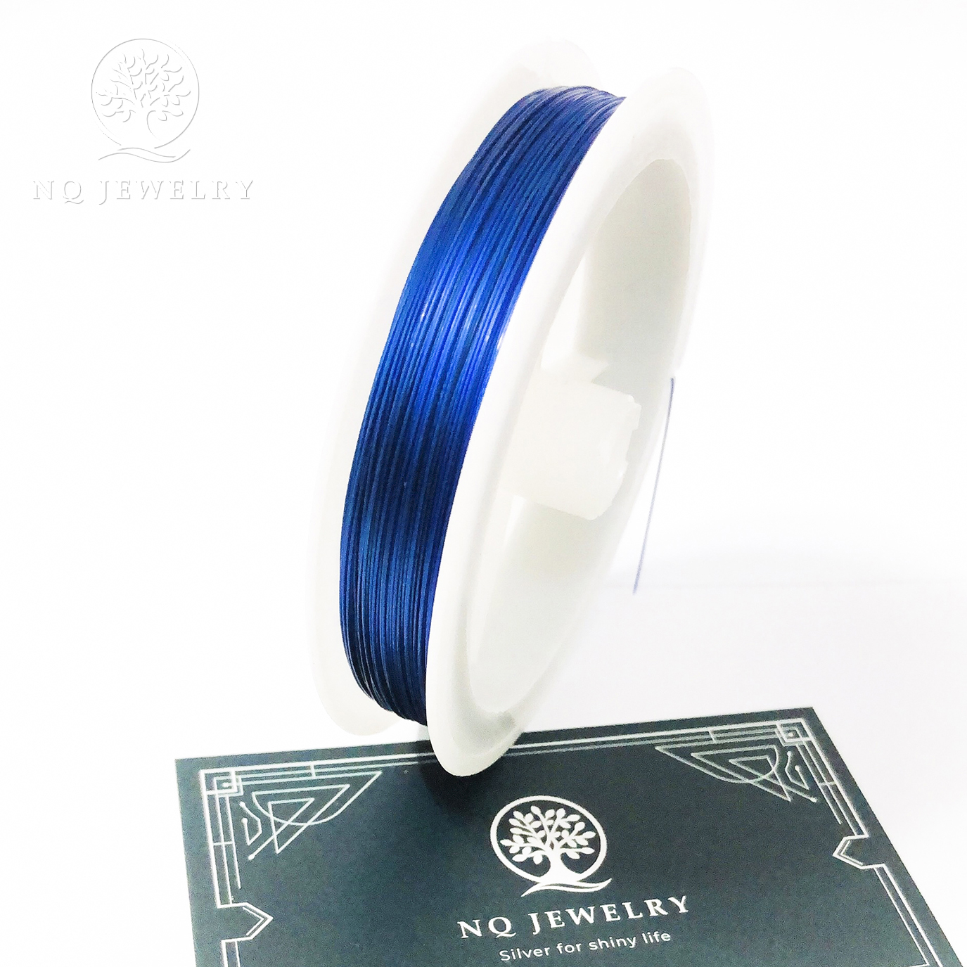 [HCM]Cuộn 50m dây cước kim loại bọc nhựa 0.4mm xỏ vòng (cước không co giãn) - NQ Jewelry
