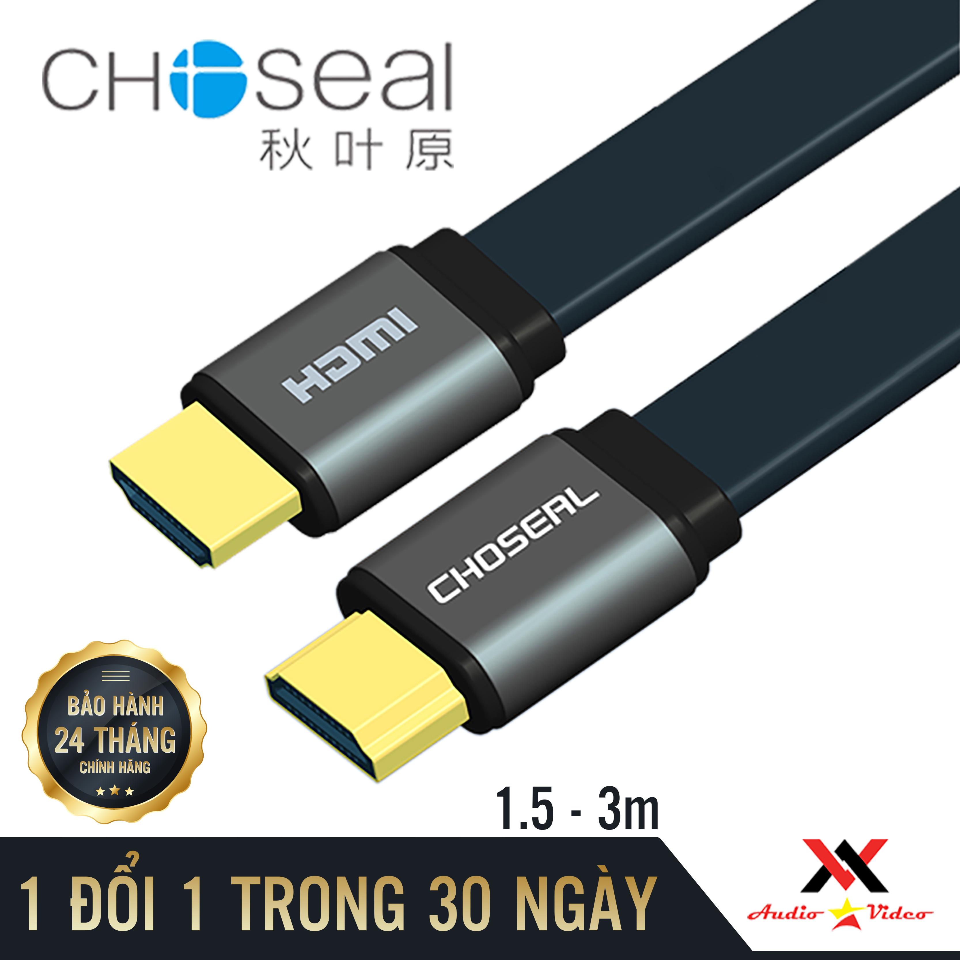 Cáp HDMI Choseal 2.0 4K Loại Dẹt 3m dành cho Tivi máy tinh 3D 4k Máy Chơi