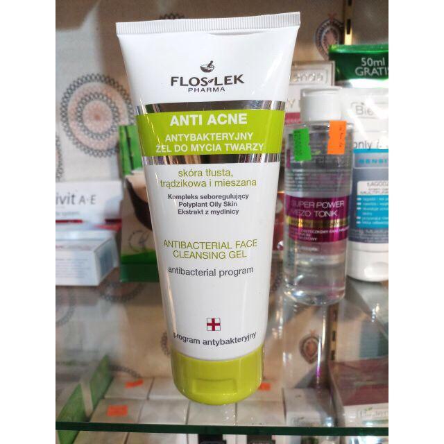 GEL RỬA MẶT FLOSLEK ANTIBACTEFIAL FACE CLEASING GEL 200ML.