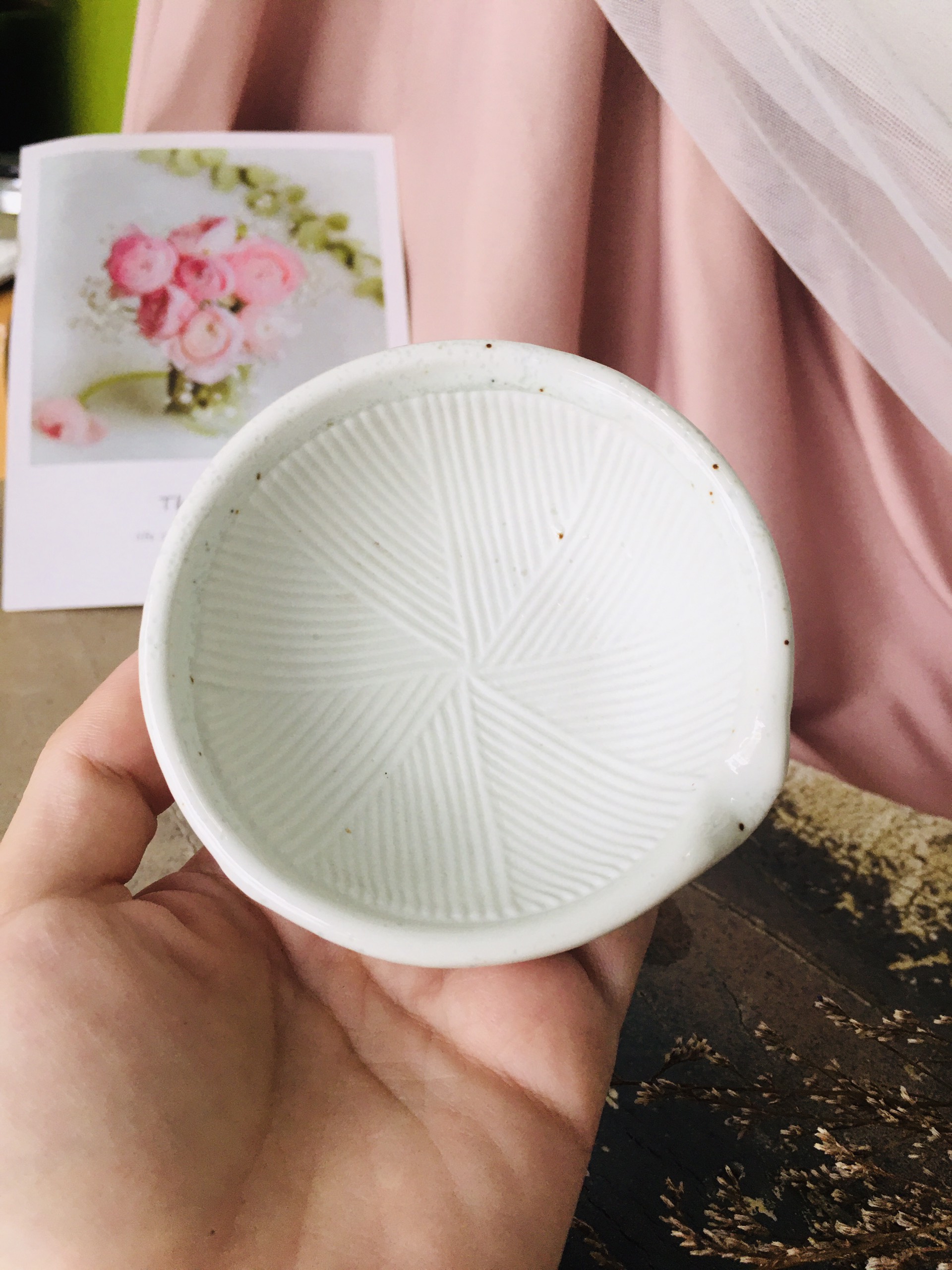 GỐM NHẬT - SET ĐĨA MỘC SÂU LÒNG VÀ CHÉN ĐÂM ỚT TỎI