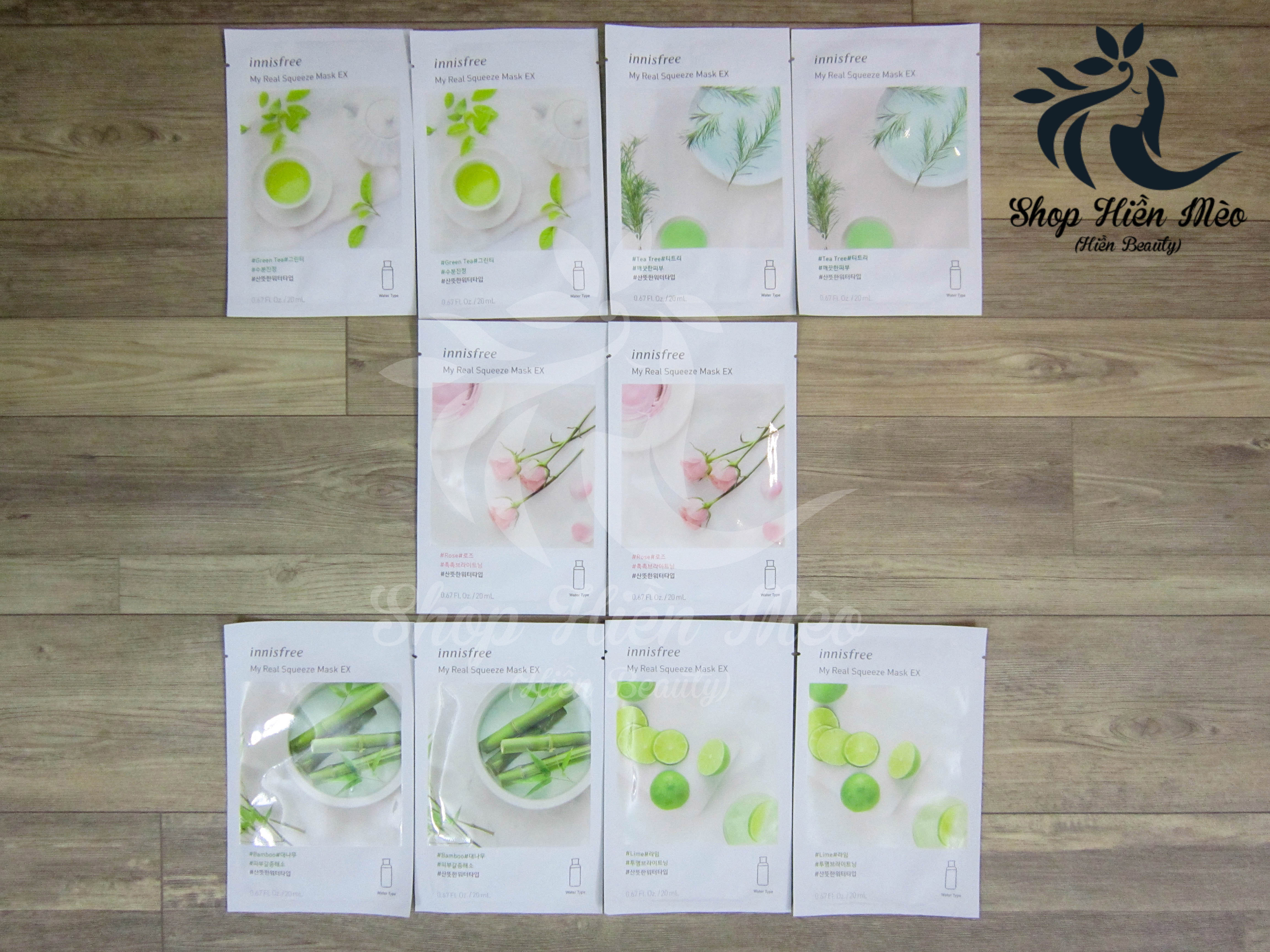 Mặt nạ Innisfree My Real Squeeze Mask Ex 10 miếng