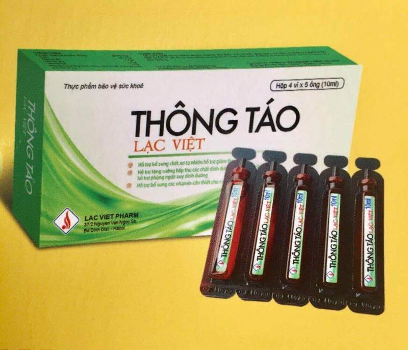 Thông táo Lạc Việt - Bổ sung chất xơ tự nhiên và các vitamin cần thiết cho cơ thể - Hộp 4 vĩ