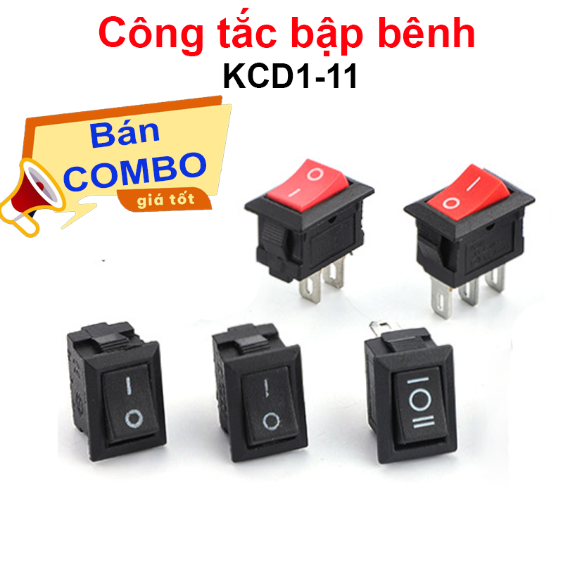Công tắc bập bênh KDC1-11 3A-250V 10x15mm