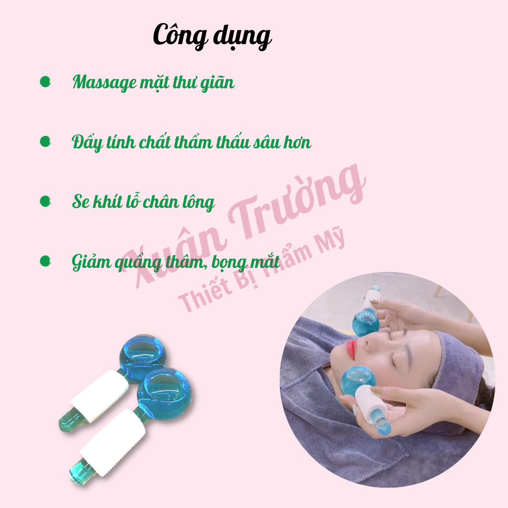 Quả cầu lạnh massage mặt, đẩy tinh chất