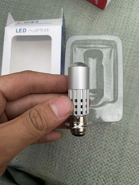 Đèn pha led bi cầu chân M5 pha cos 2 màu vàng trắng