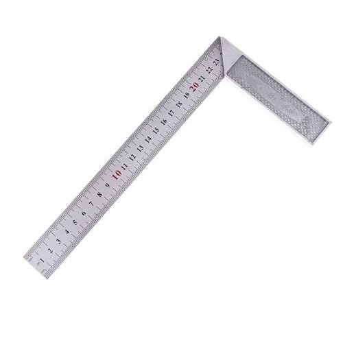 Thước Kim Loại Đo Độ Vuông Góc Dài 25cm Kim Cương