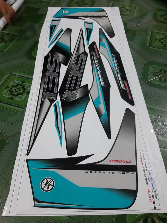 tem rời Ex 2010 xanh bạc