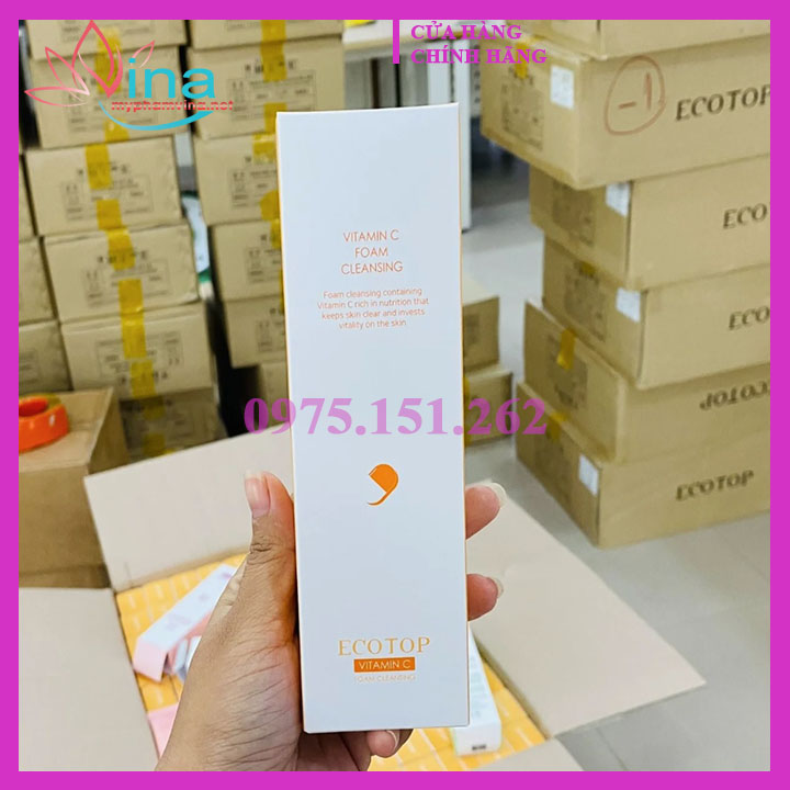 SỮA RỬA MẶT ECOTOP VITAMIN C FOAM CLEANSING 120ML