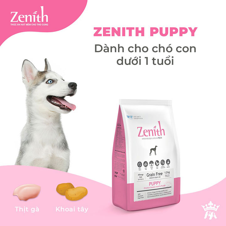 Thức ăn hạt mềm cho chó con Zenith Puppy  - CutePets 