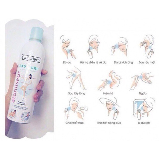 Xịt Khoáng Evoluderm pháp 150ml - CT (Chai) COCOLUX