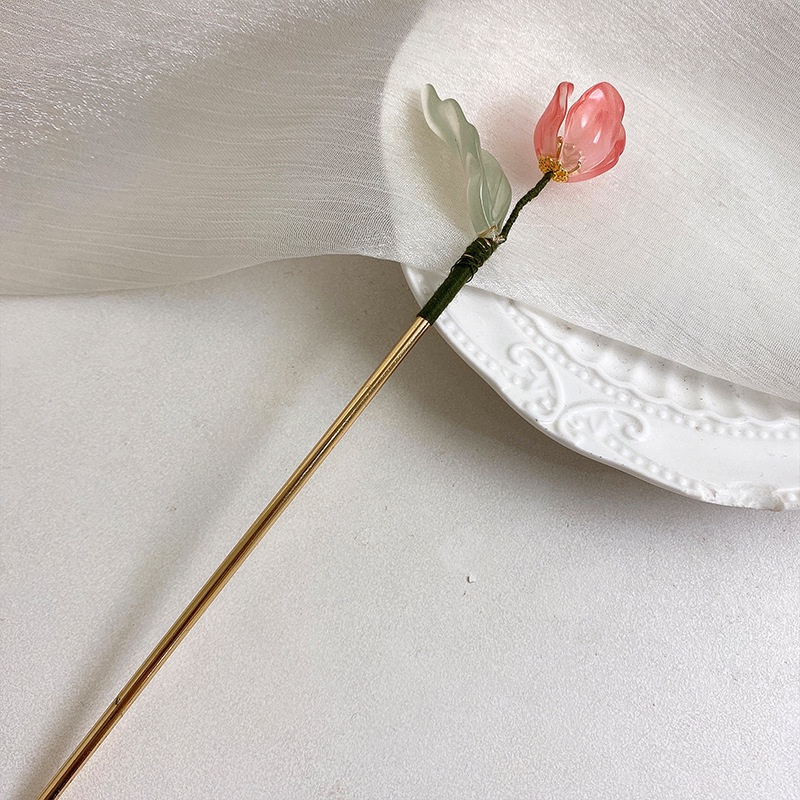 Trâm Búi Cài Tóc Hoa Tulip