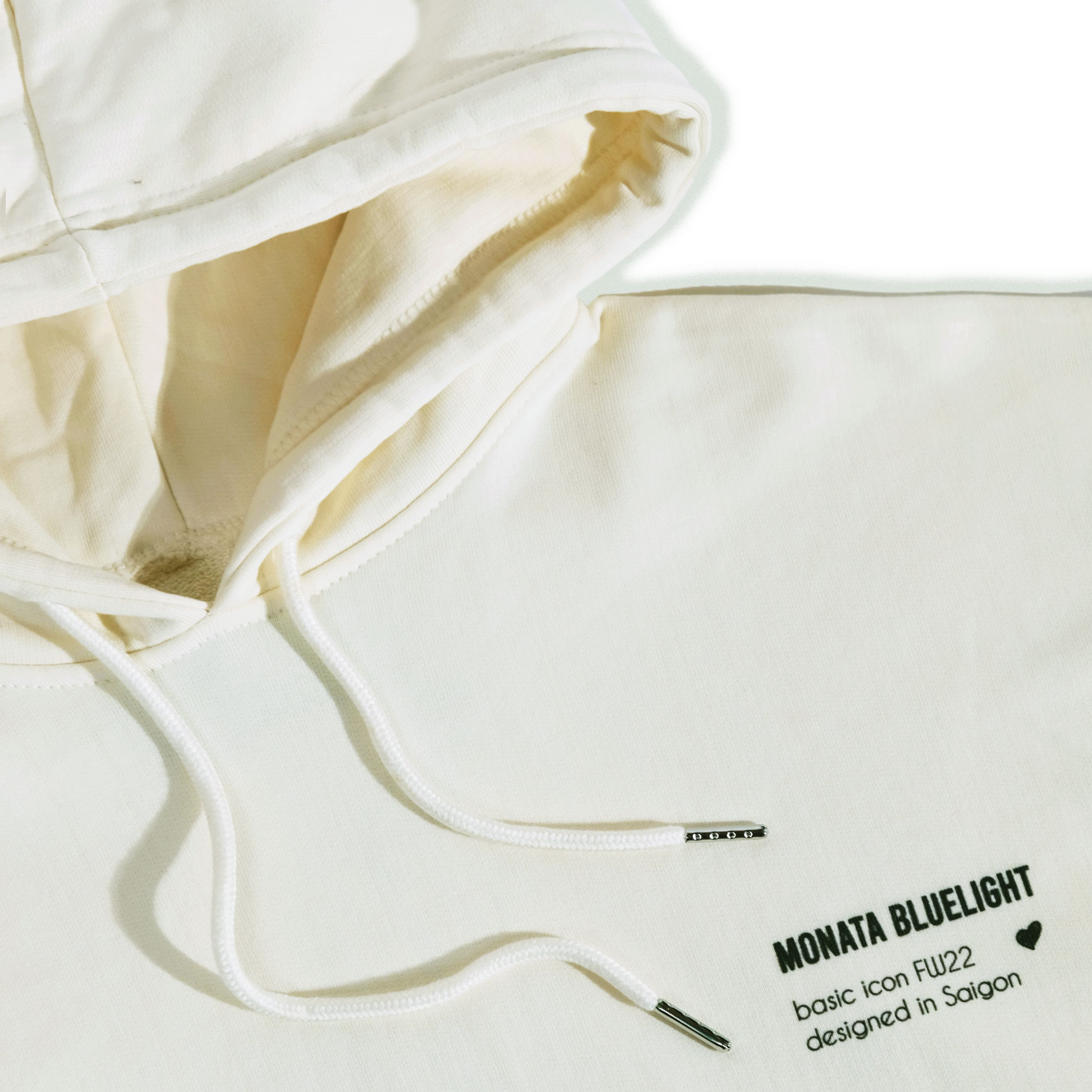 MONATA BLUELIGHT Basic Heart - Áo Hoodie 100% cotton
