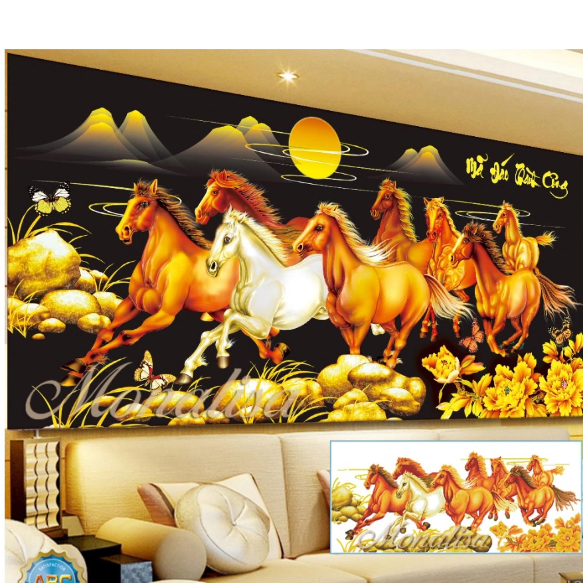 Tranh đính đá mã đáo kiểu sang trọng y8236 150x70cm