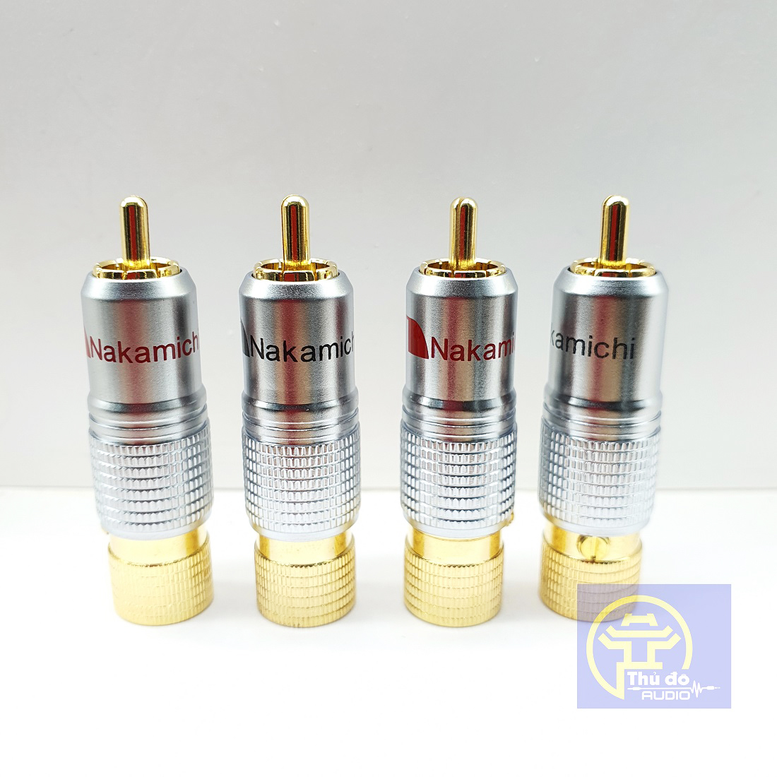 Bộ 04 Jack av hoa sen Nakamichi loại to 10mm cao cấp - jack hoa sen Nakamichi - jack bông sen