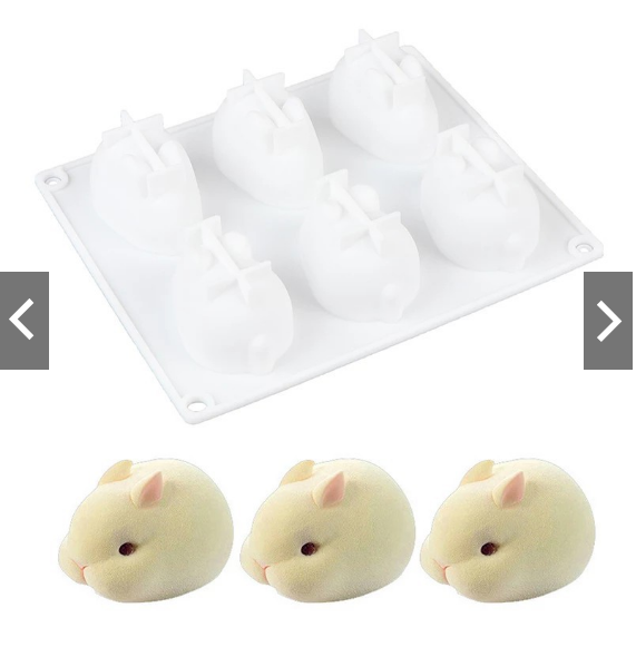 Khuôn silicone Làm Bánh Hình Thỏ / Heo (2 khoang)