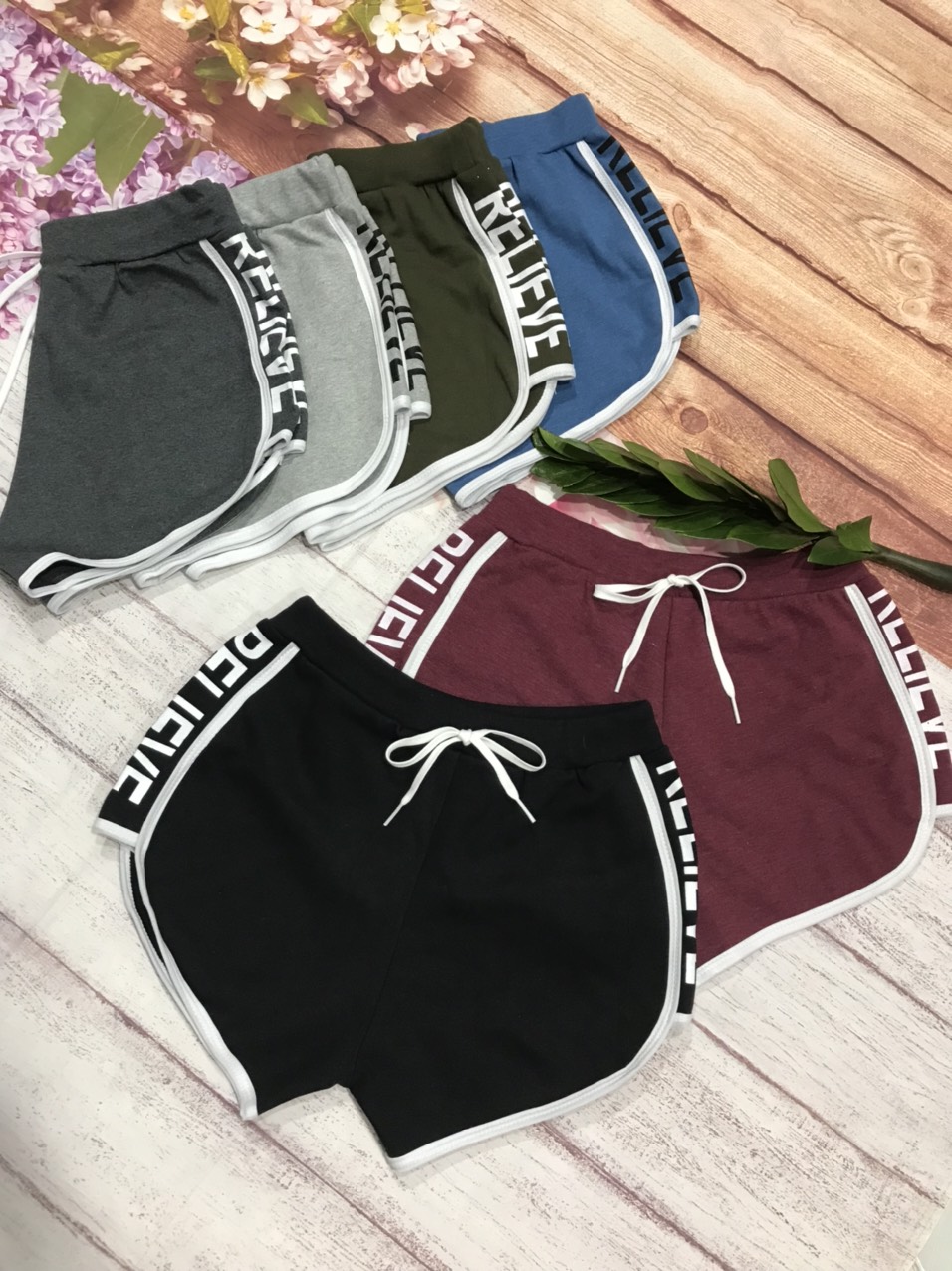 Quần đùi thun thể thao cotton mịn mát - quần short đùi nữ chạy viền - quần thun cotton mềm mát - quần short nữ
