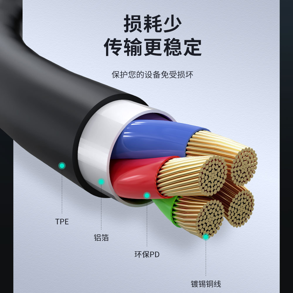 TOPK AN46 Liquid Silicone Data Cable Applicable to Android Apple Type-C Fast Charging Cable