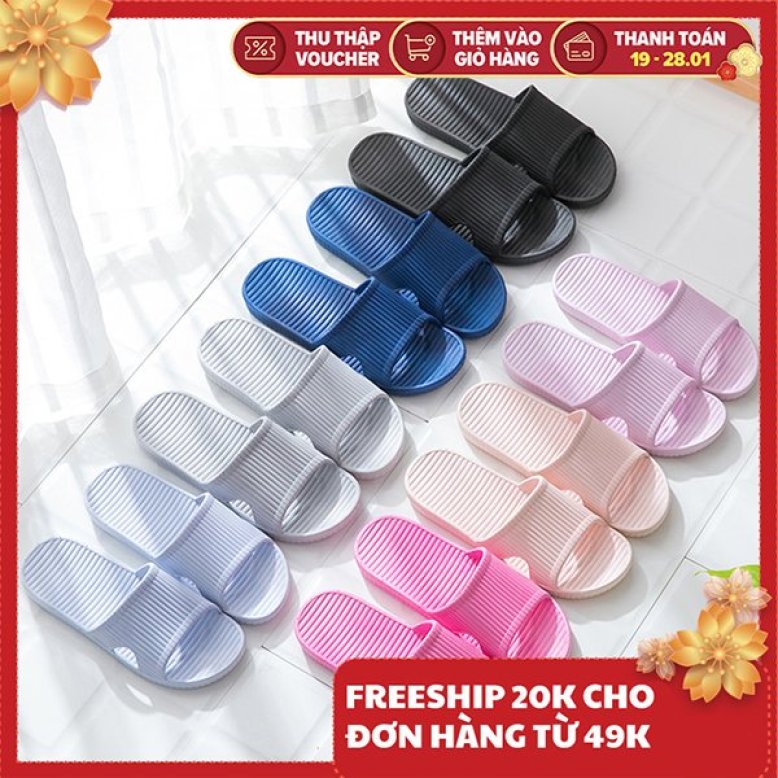 Dép nhựa đi trong nhà văn phòng mang trong nhà tắm chống trơn trượt cực êm đàn hồi tốt DU5 giá rẻ