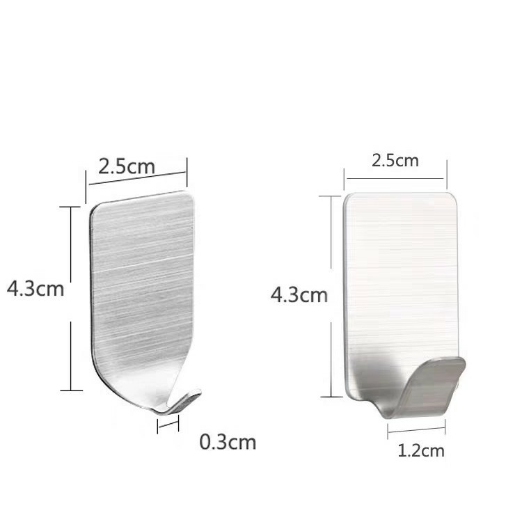 Combo 10 Móc Dán Inox 304 Siêu Chắc, Móc Dán Tường Đa Năng