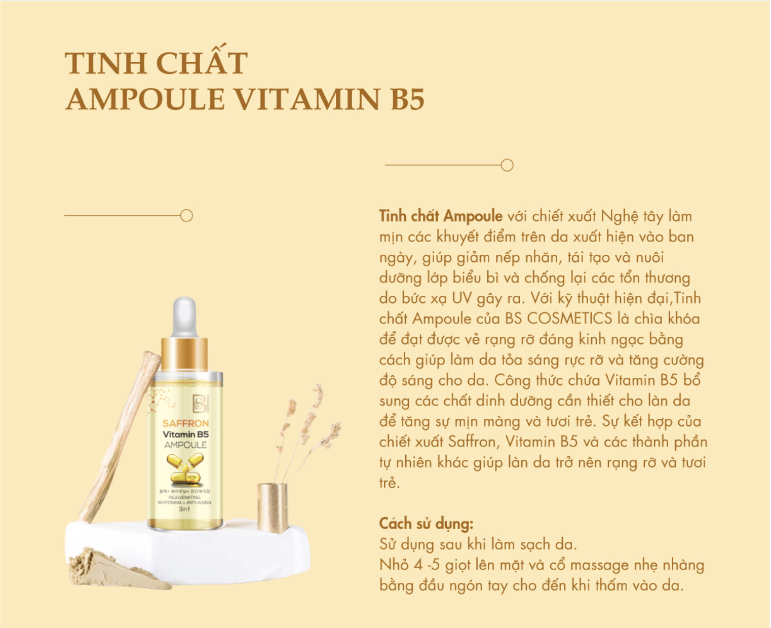 SERUM VITAMIN B5 SAFFRON - Hàng chính hãng