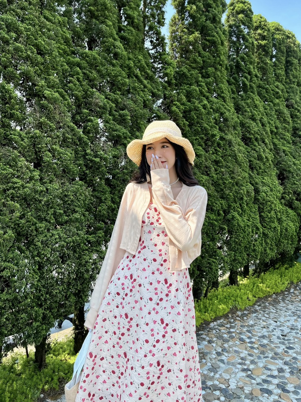SET H40 ĐẦM 2S (có bigsize) HOA ĐỎ KÈM KHOÁC CROP NUDE