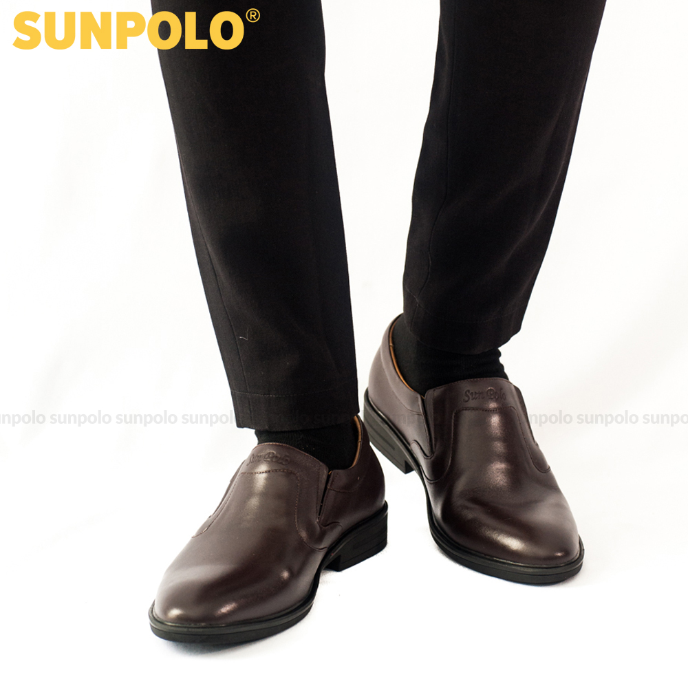 Giày Tây Nam Da Bò SUNPOLO SUMU0112 (Đen, Nâu)