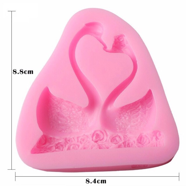 Khuôn rau câu silicon 4d thiên nga mã tn1k6d