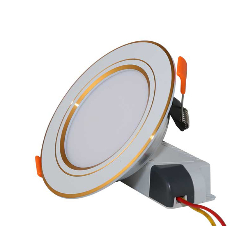Đèn Downlight Led âm trần 💡 Đèn Rạng Đông D AT10L 90/7W, 110/9W, VIền Vàng, Viền Bạc, lỗ khoét trần 90mm và 110mm
