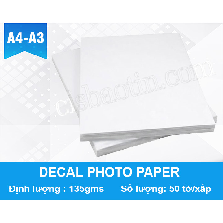 [HCM]DECAL GIẤY ẢNH PHOTO PAPER- KHỔ A4