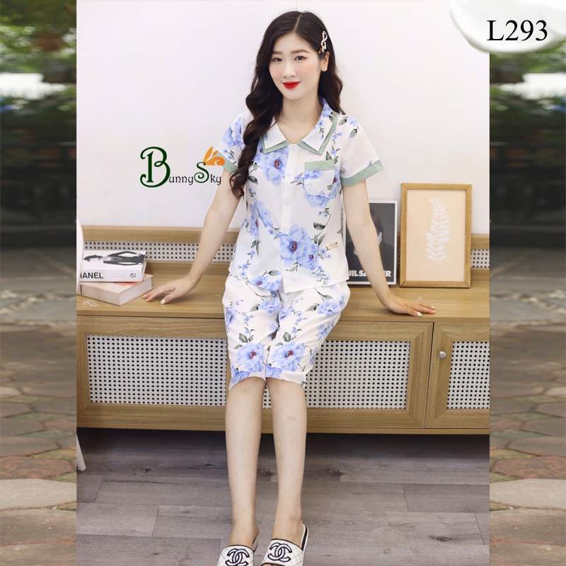 Đồ nữ mặc nhà, quần áo bộ thiết kế, mẫu lửng lụa nhẹ mát, dáng xinh