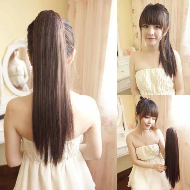 Tóc giả nữ đẹp ❤️FREESHIP❤️ Tóc ngoặm thẳng dài