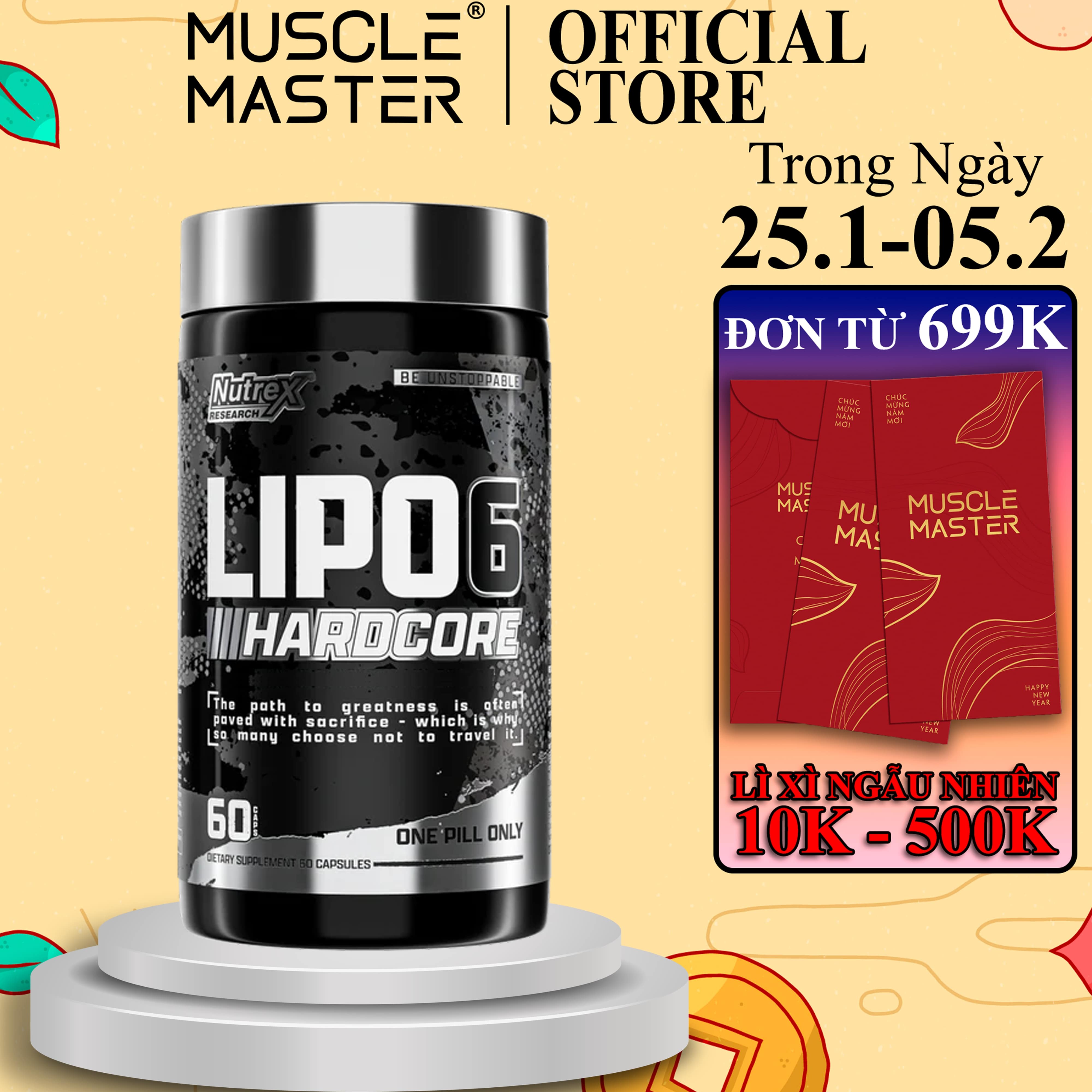 [HCM]Viên Giảm Cân Mạnh Nutrex Lipo 6 Hardcore 60 Viên