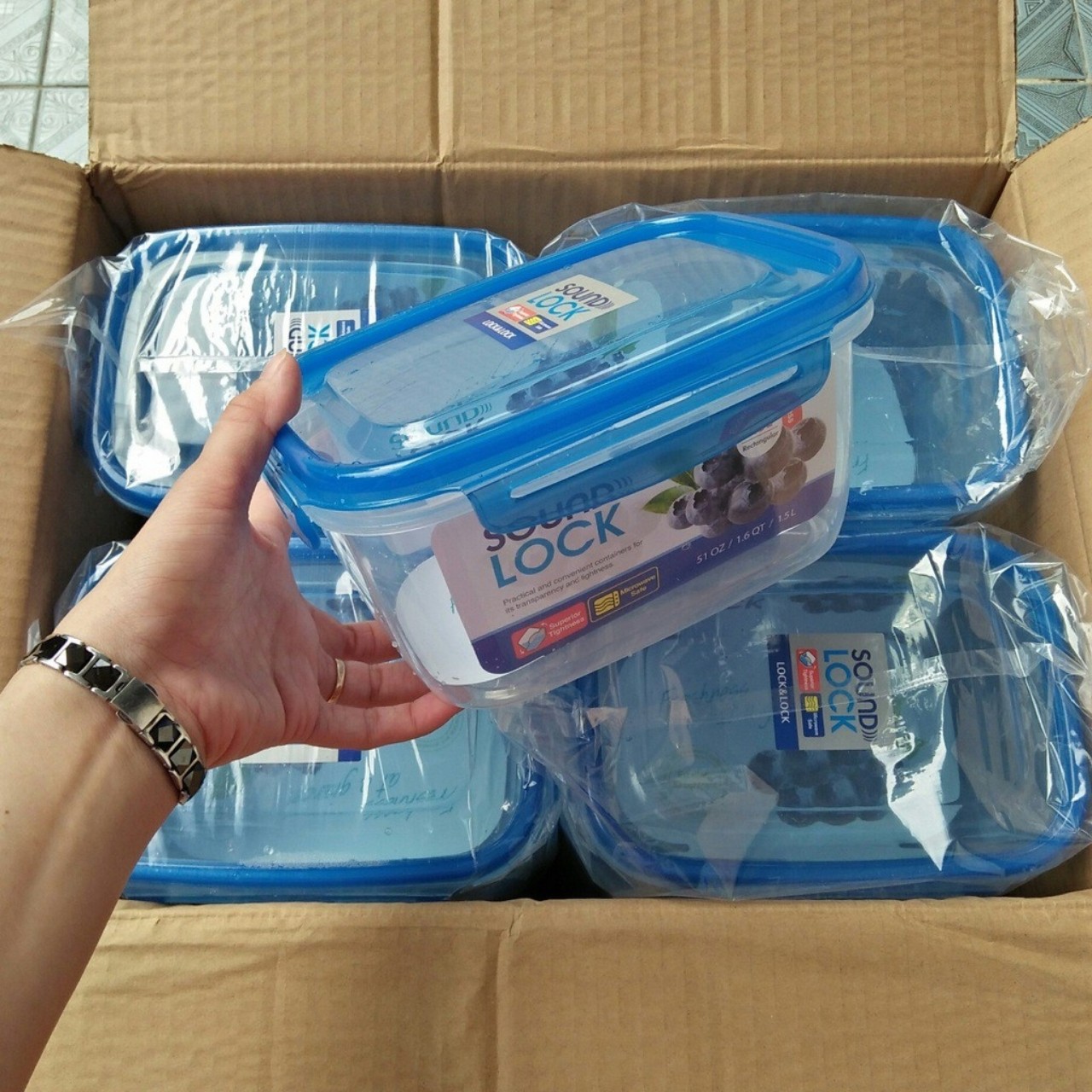 COMBO 5 HỘP NHỰA LOCK & LOCK SOUND LOCK 1.5L