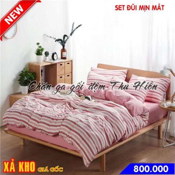 Bộ chăn ga gối cotton đũi cao cấp 6