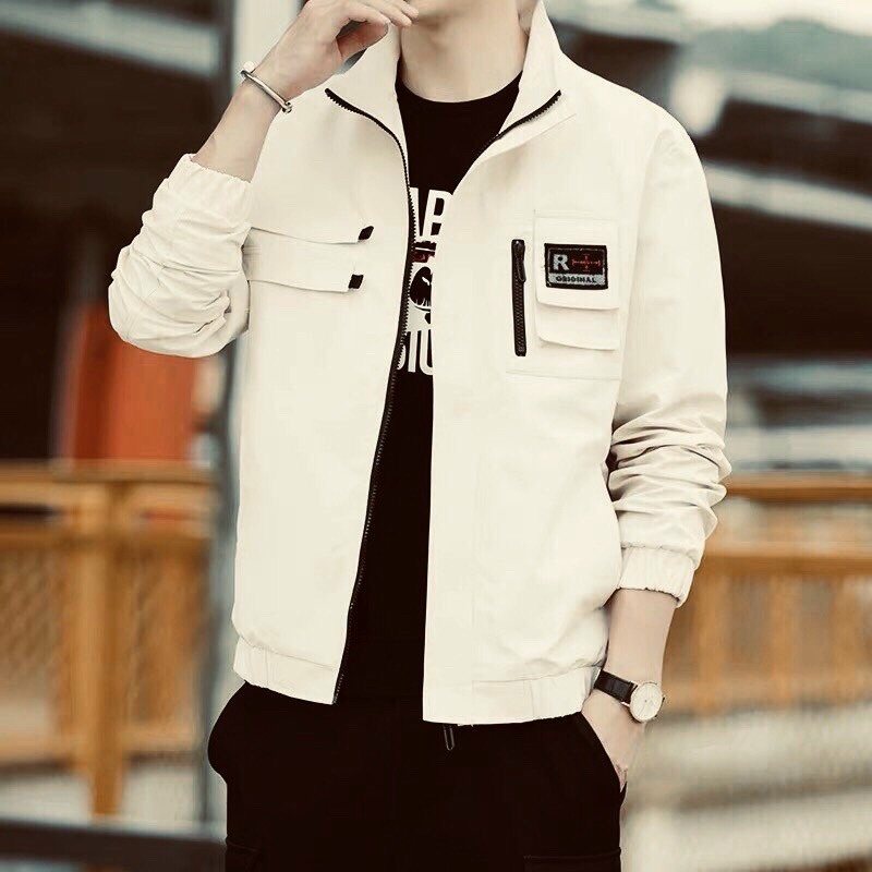 [HCM][SIÊU HOT] Áo khoác kaki nam áo bomber nam thiết kế phong cách hàn quốc có túi trước ngực nổi bật Cheryshop94 C660
