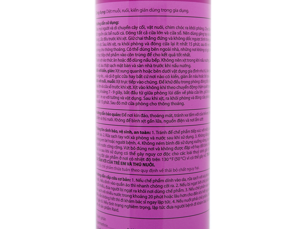 Chai Xịt Côn Trùng Raid 660ml