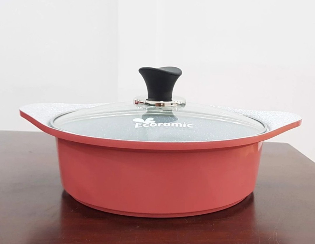 [Chính Hãng] - Nồi đúc ceramic cao cấp 2 tay cầm 22 cm,dùng được bếp từ