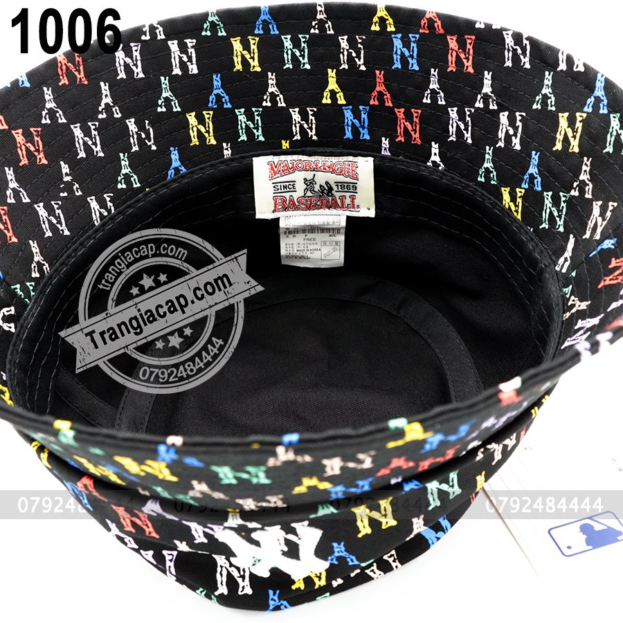 Nón bucket MLB Monogram NY sắc màu