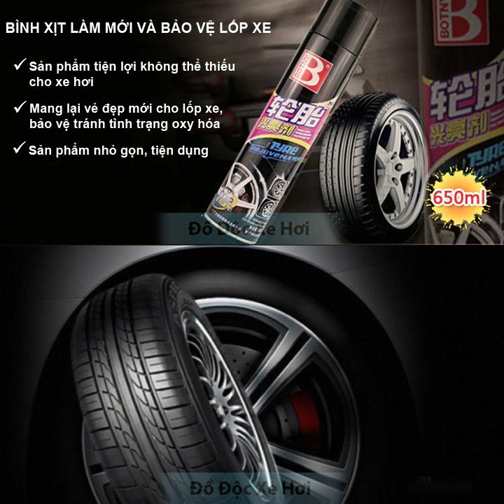 Bình xịt làm bóng và bảo vệ lốp xe ô tô