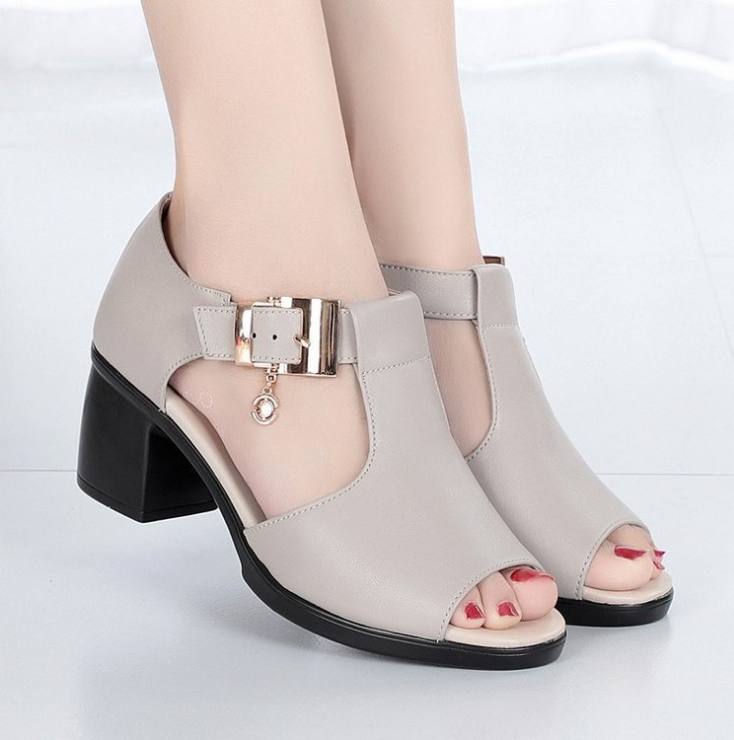 Giày sandal nữ cao gót Phong Cách Hàn Quốc Giày cao gót nữ Xăng đan cao gót nữ S115