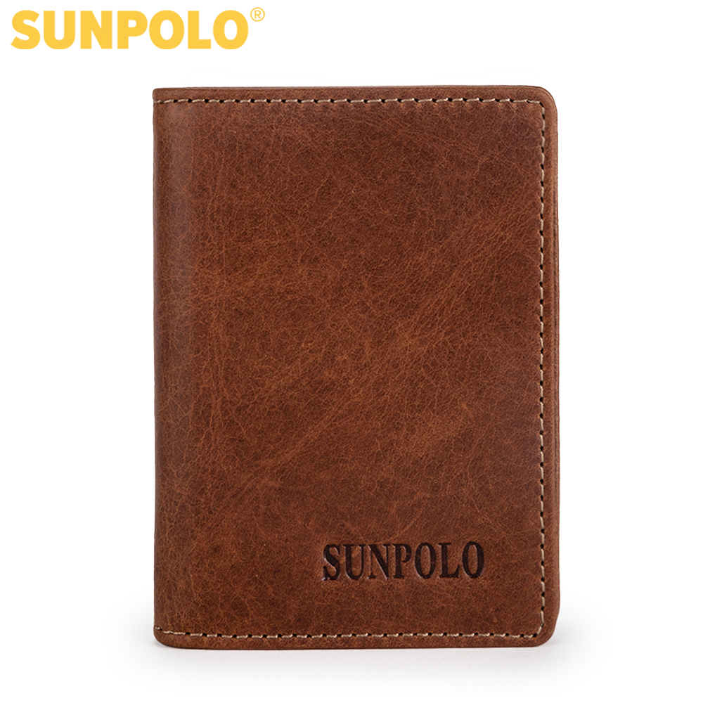Bóp ví đựng thẻ nam da bò sunpolo wsca52
