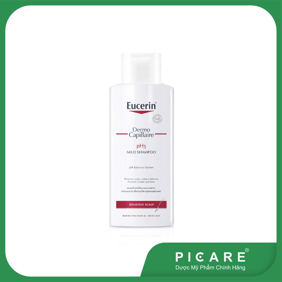 [GIẢM 20K ĐƠN 399K] Eucerin Dầu Gội  Dermo Capillaire pH5 Mild Shampoo 250ml