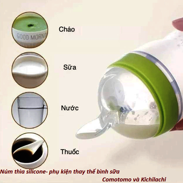 Núm thìa ăn dặm silicone Mỹ siêu mềm
