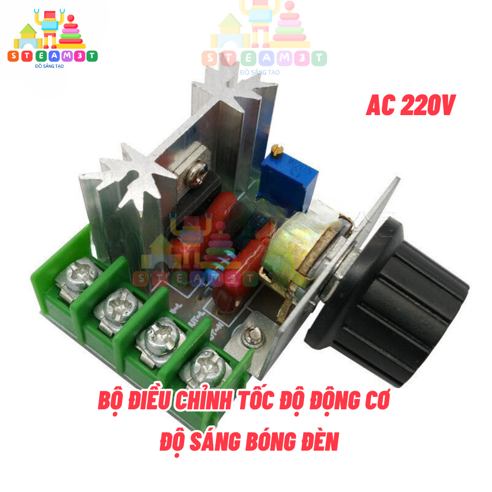 Mạch, dimmer 2000w ac 220v điều chỉnh tốc độ động cơ, độ sáng bóng đèn - lk0066