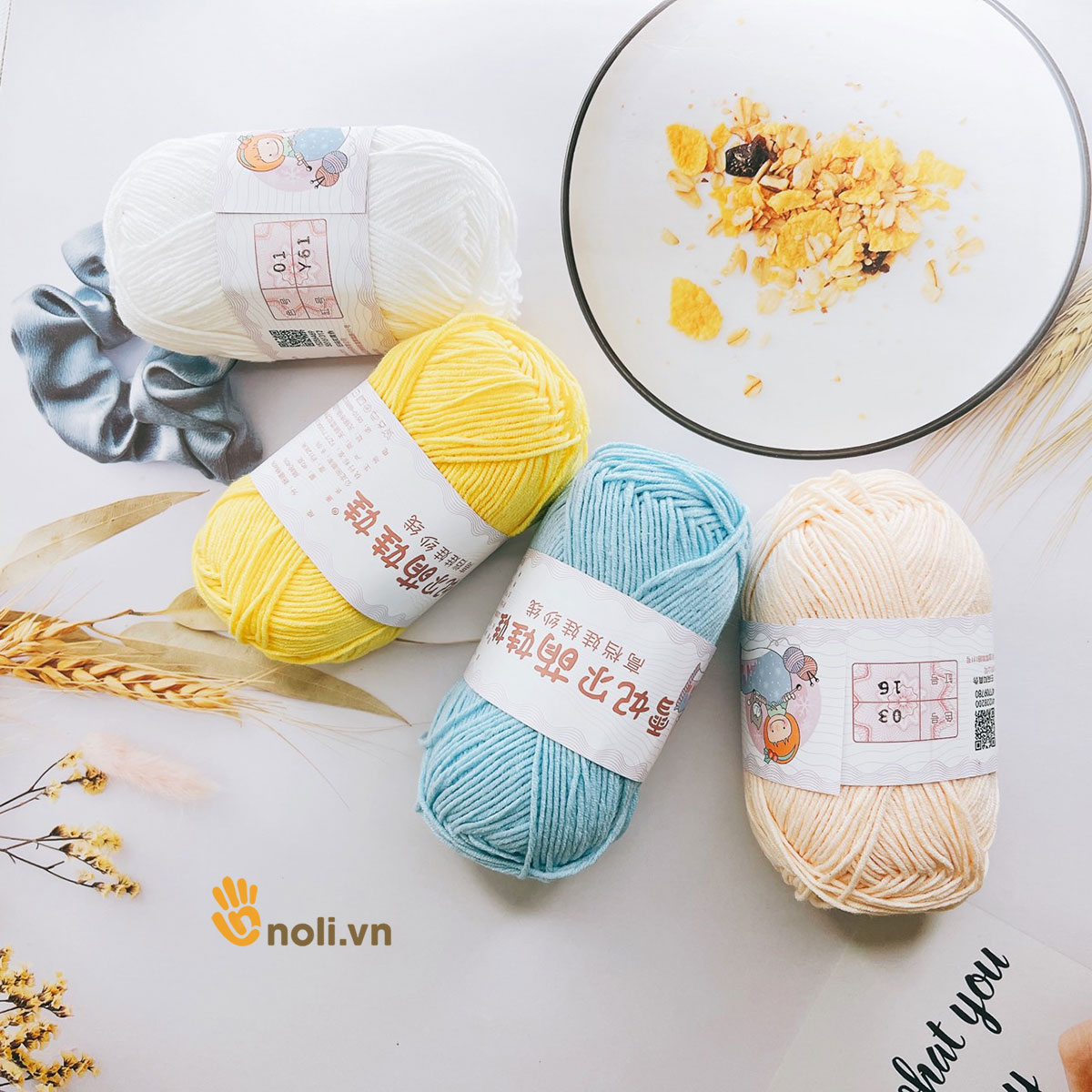 Len baby yarn không bai dão, không phai màu, an toàn cho trẻ nhỏ, cực kì mềm mại 40g