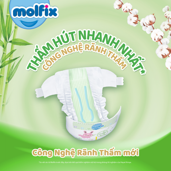 Tã dán sơ sinh Molfix size NB< 5kg 70 miếng