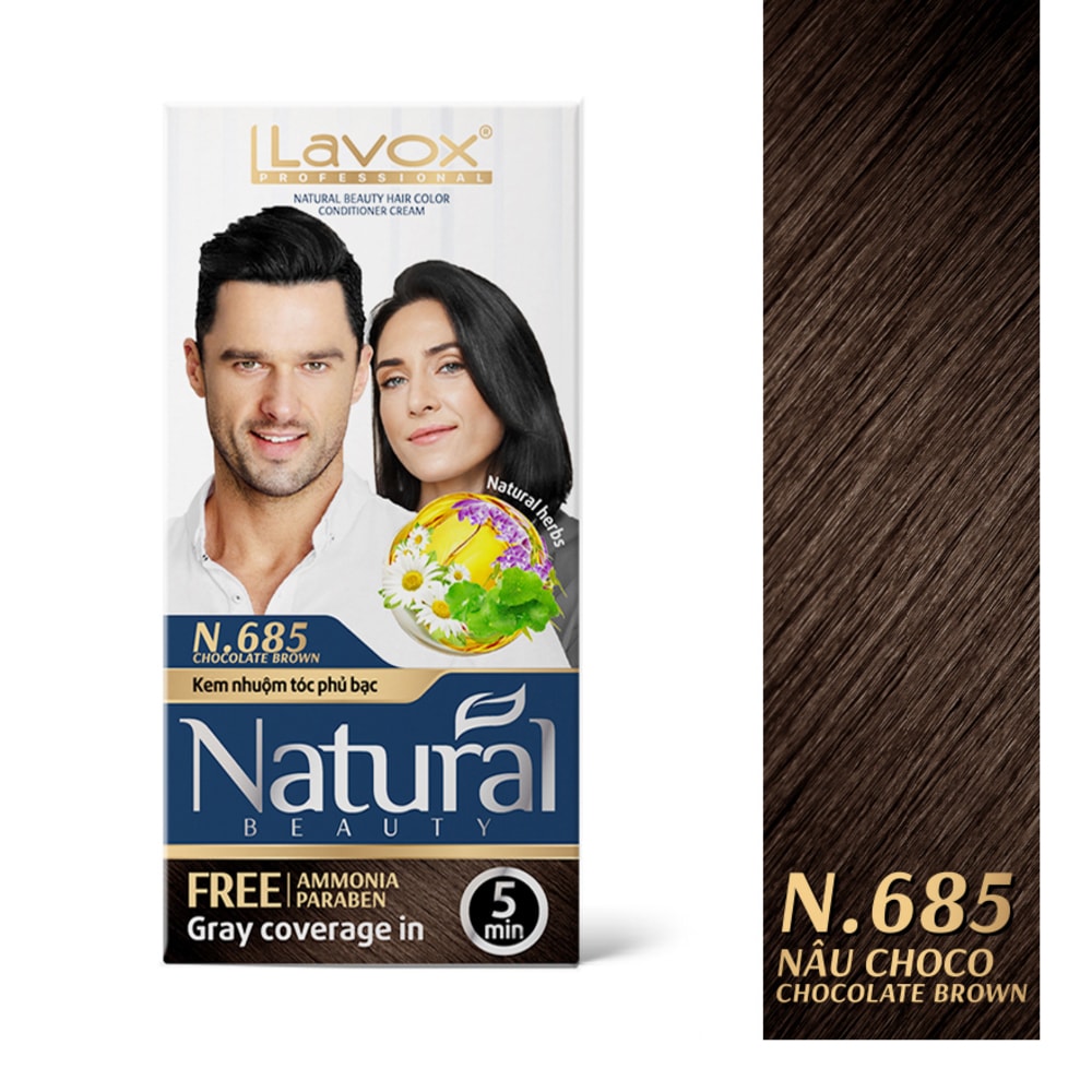 Nhuộm Phủ Bạc Lavox Natural Beauty Conditoner Cream 40g x 2+7ml