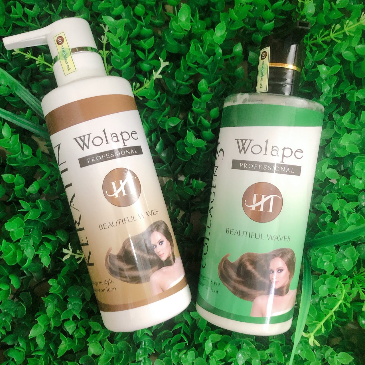 Kem hấp Collagen Wolape HT phủ bóng tóc 500ml